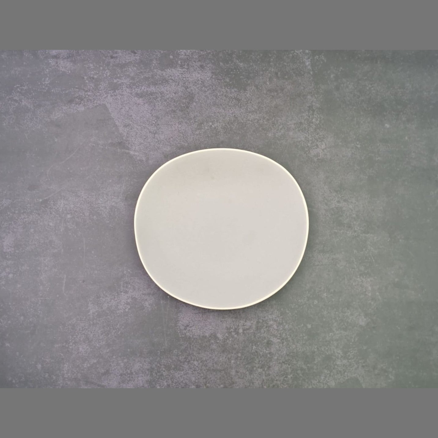 Dosthoff Matt Gray with White Rim Side Plate 17 cm