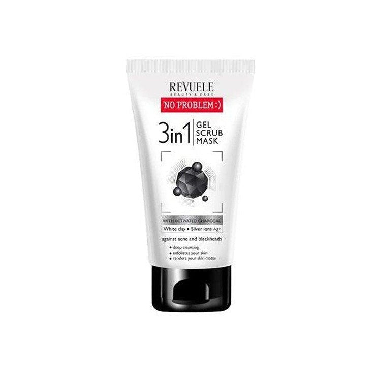 Revuele 3In1 Gel Scrub Mask With Charcoal