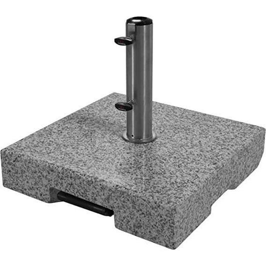 Doppler Active 70kg Granite Parasol Base – Mobile Weather-Resistant Stand with Stainless Steel Tube