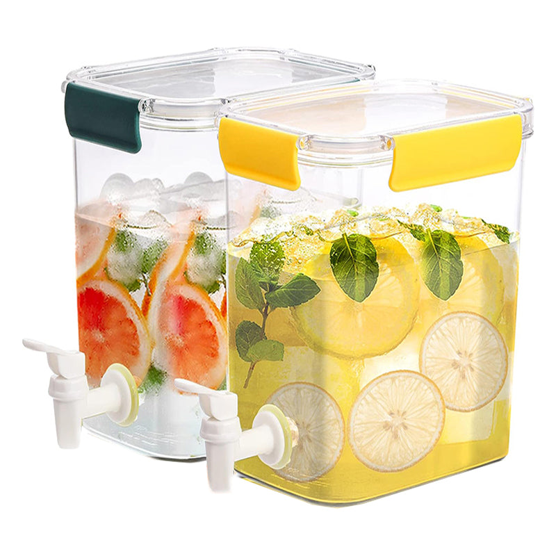 4.5 L Clear Acrylic Beverage Dispenser with Lid and Spigot Storage Bucket for Parties Birthdays Buffets Social Gatherings - Medaid International