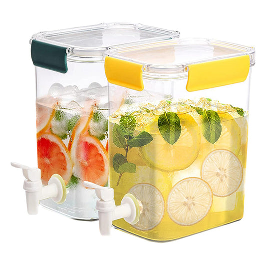 4.5 L Clear Acrylic Beverage Dispenser with Lid and Spigot Storage Bucket for Parties Birthdays Buffets Social Gatherings - Medaid International