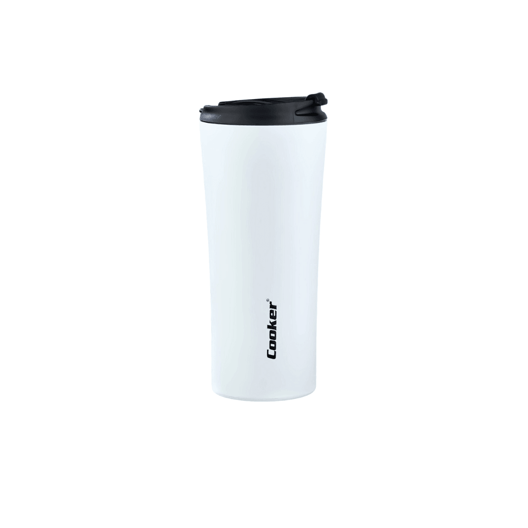 400 ML PAINTED STEEL Tumbler Thermos White
