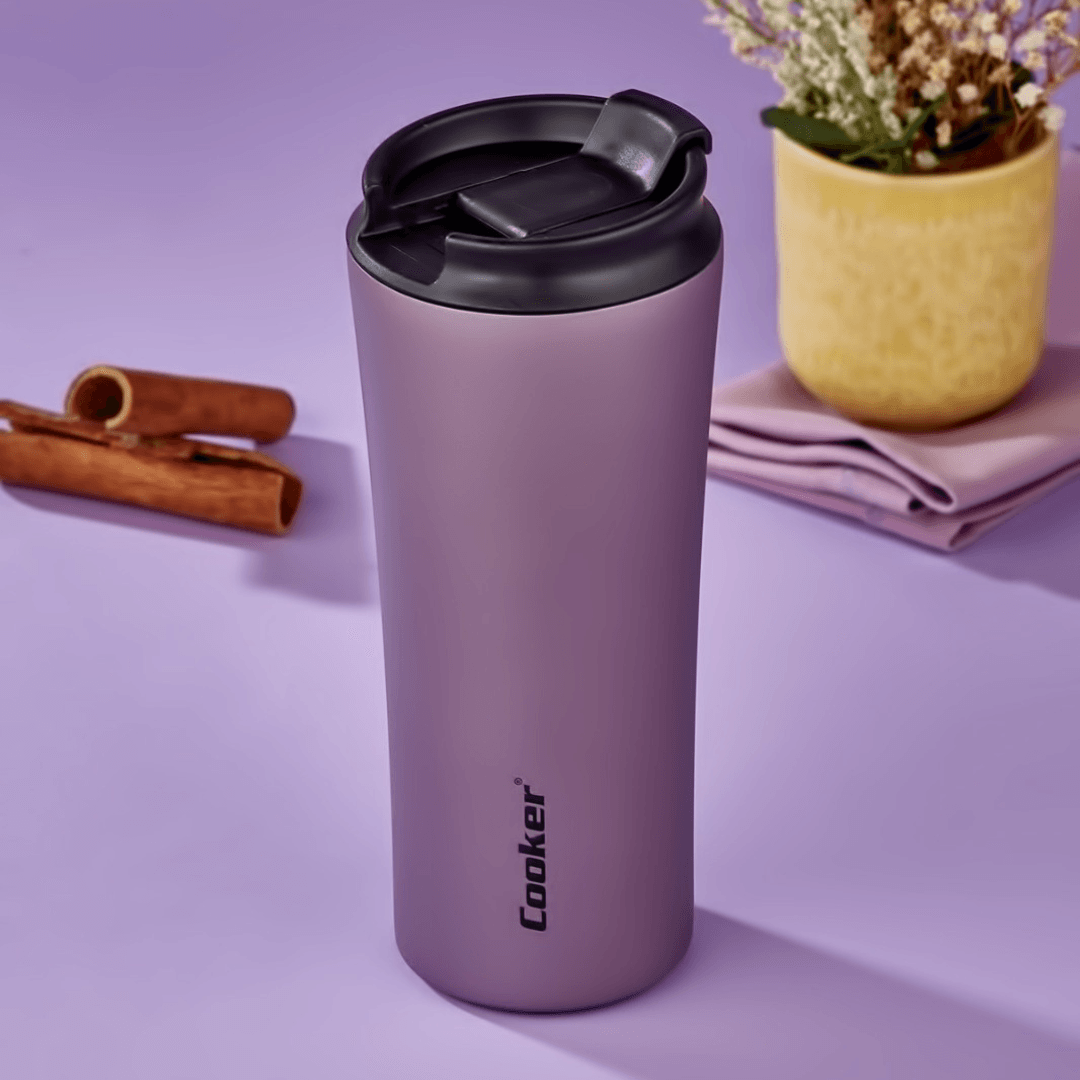 400 ML PAINTED STEEL Tumbler Thermos Purple
