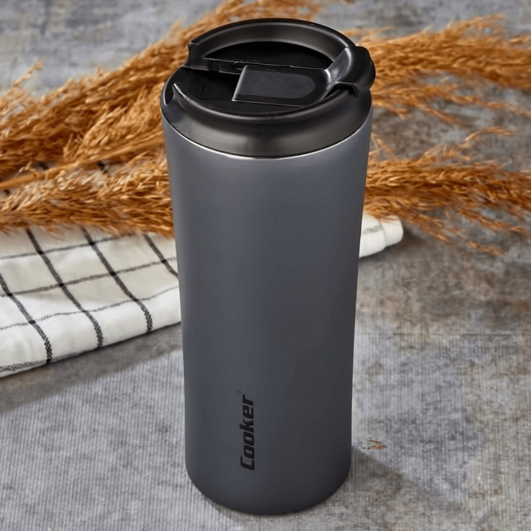 400 ML PAINTED STEEL Tumbler Thermos Gray