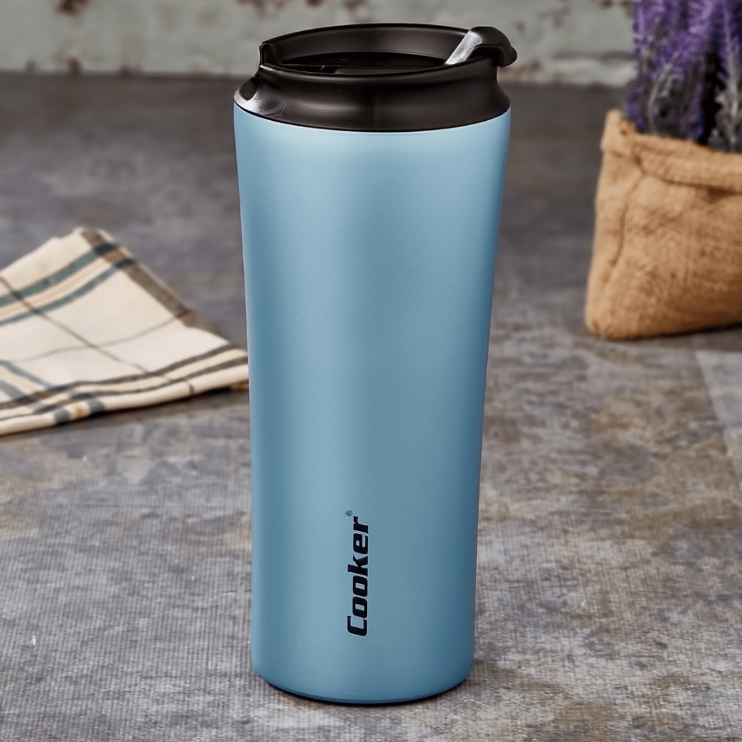400 ML PAINTED STEEL Tumbler Thermos Blue