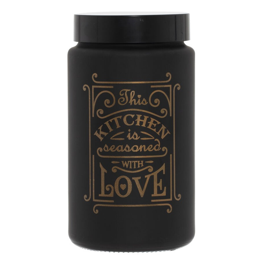 Black Decorated Canister 2000 ml