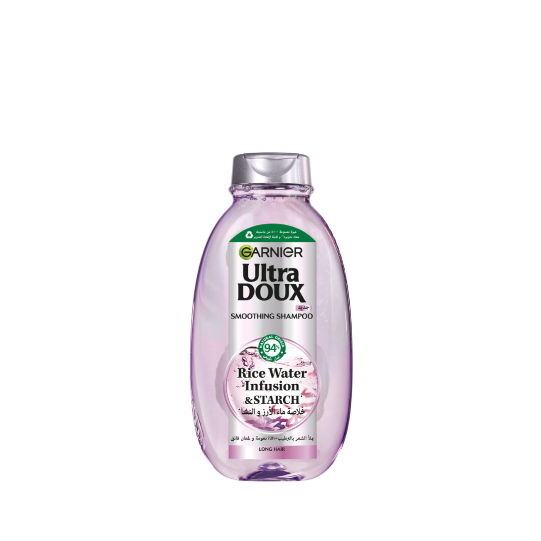 Garnier Ultra Doux Rice Water Infusion & Starch Shampoo For Long Hair, Smooth And Shine