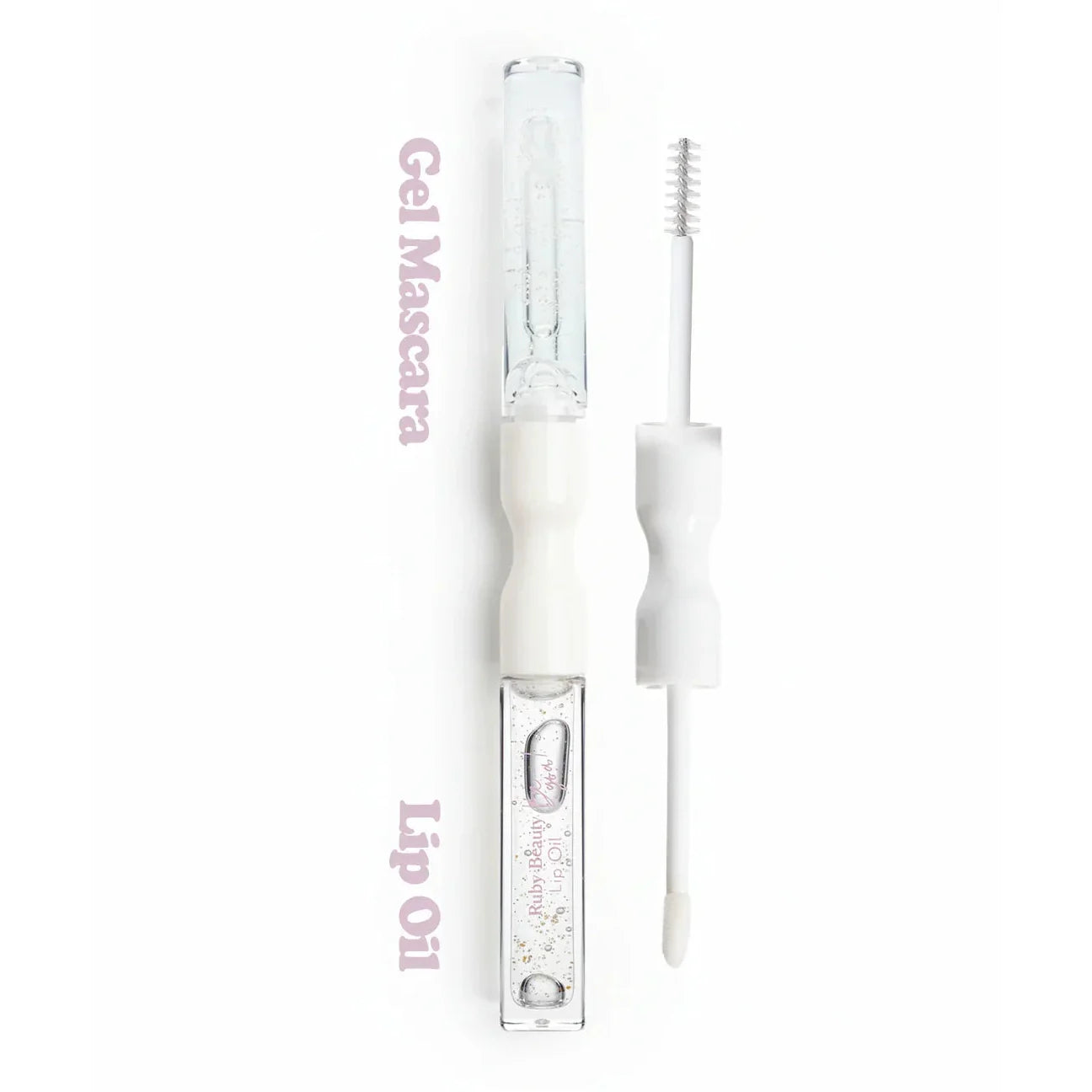 Ruby Beauty 2-in-1 Lip Oil & Gel Mascara – Clear