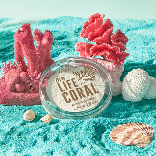 Essence live LIFE in CORAL mattifying powder