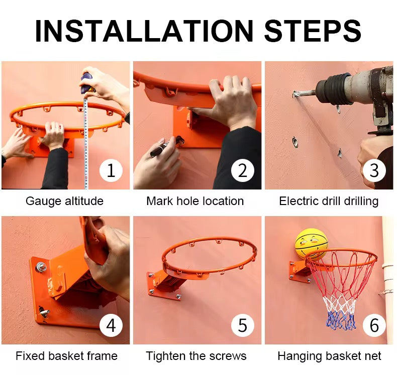 Spring-Loaded Basketball Hoop