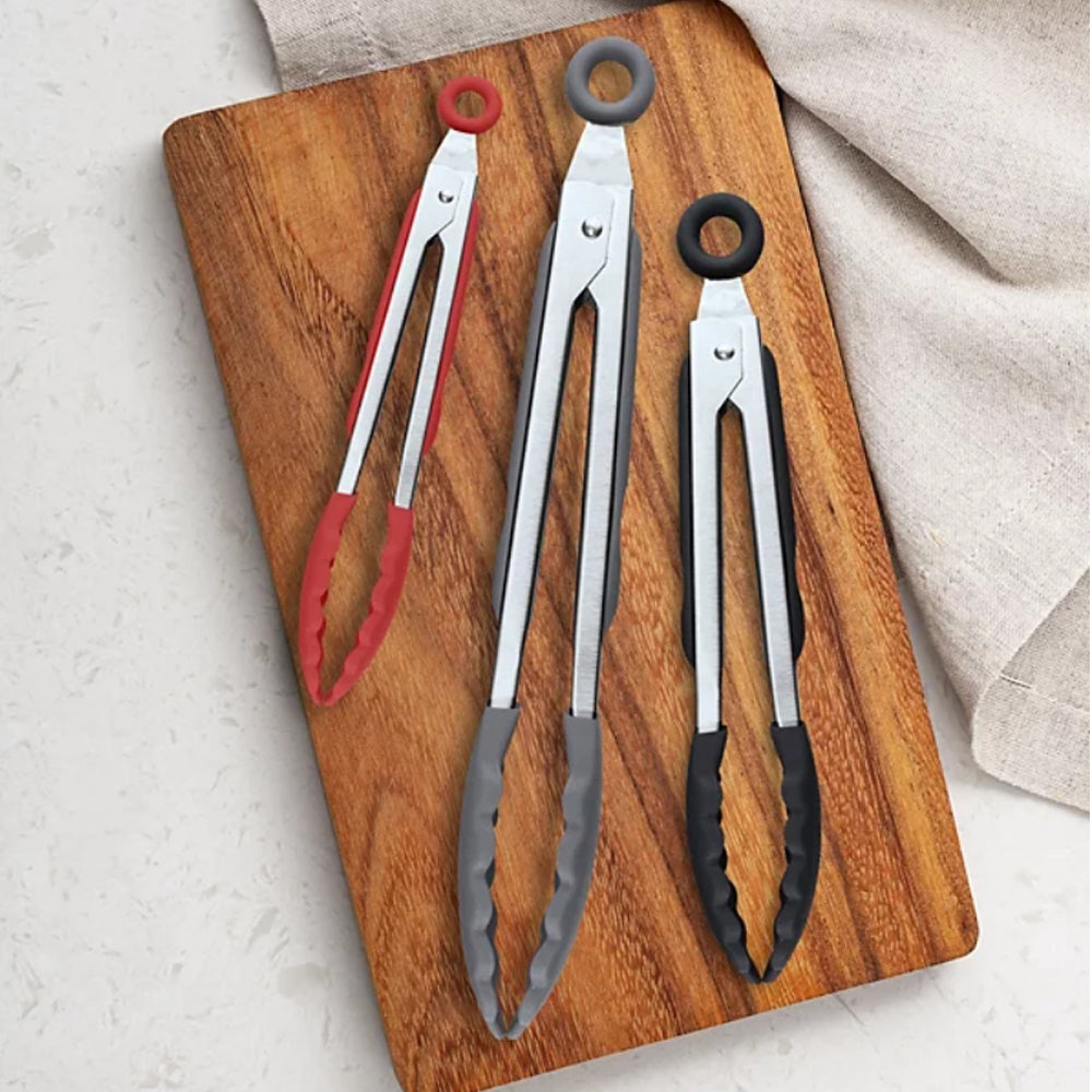 Danny Home 3-Pieces Stainless Steel Kitchen Tongs Set