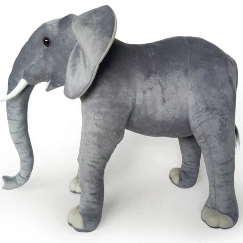 Miila - Simulation Elephant Plush Toy - Grey Soft Room Decor