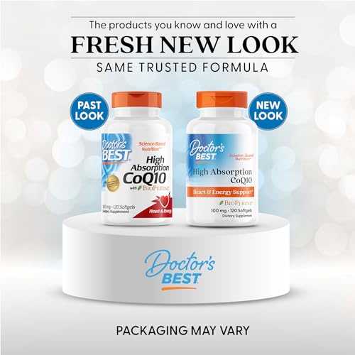 Doctor's Best High Absorption CoQ10 with BioPerine, Gluten Free, Naturally Fermented, Heart Health, Energy Production, 100 mg, 120 Count - Medaid International
