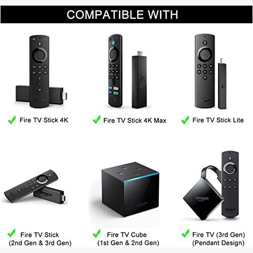 Zumkunm - Replacement Voice Remote for Fire TV with TV Controls, 3rd Gen Compatible