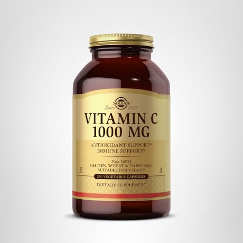 Solgar Vitamin C 1000 mg, 250 Vegetable Capsules - Antioxidant & Immune Support - Overall Health - Healthy Skin & Joints - Bioflavonoids Supplement - Non GMO, Vegan, Gluten No, Kosher - 250 Servings - Medaid International