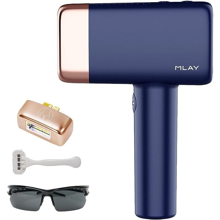 MLAY IPL Hair Removal Device, Ice Cooling Protection Laser Whole Body Hair Remover for Home Use Women and Men (1*HR+1*Bikini HR) - Medaid International