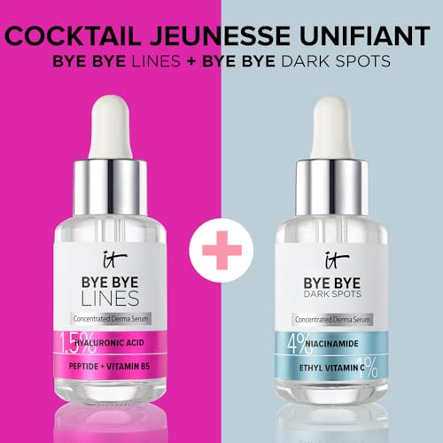 IT Cosmetics Bye Bye Lines Hyaluronic Acid Serum for Face - Hydrating Anti-Aging Facial Serum With Peptide & Vitamin B5, Visibly Plumps Skin, Smooths Look of Fine Lines, For All Skin Types - 1 fl oz - Medaid International