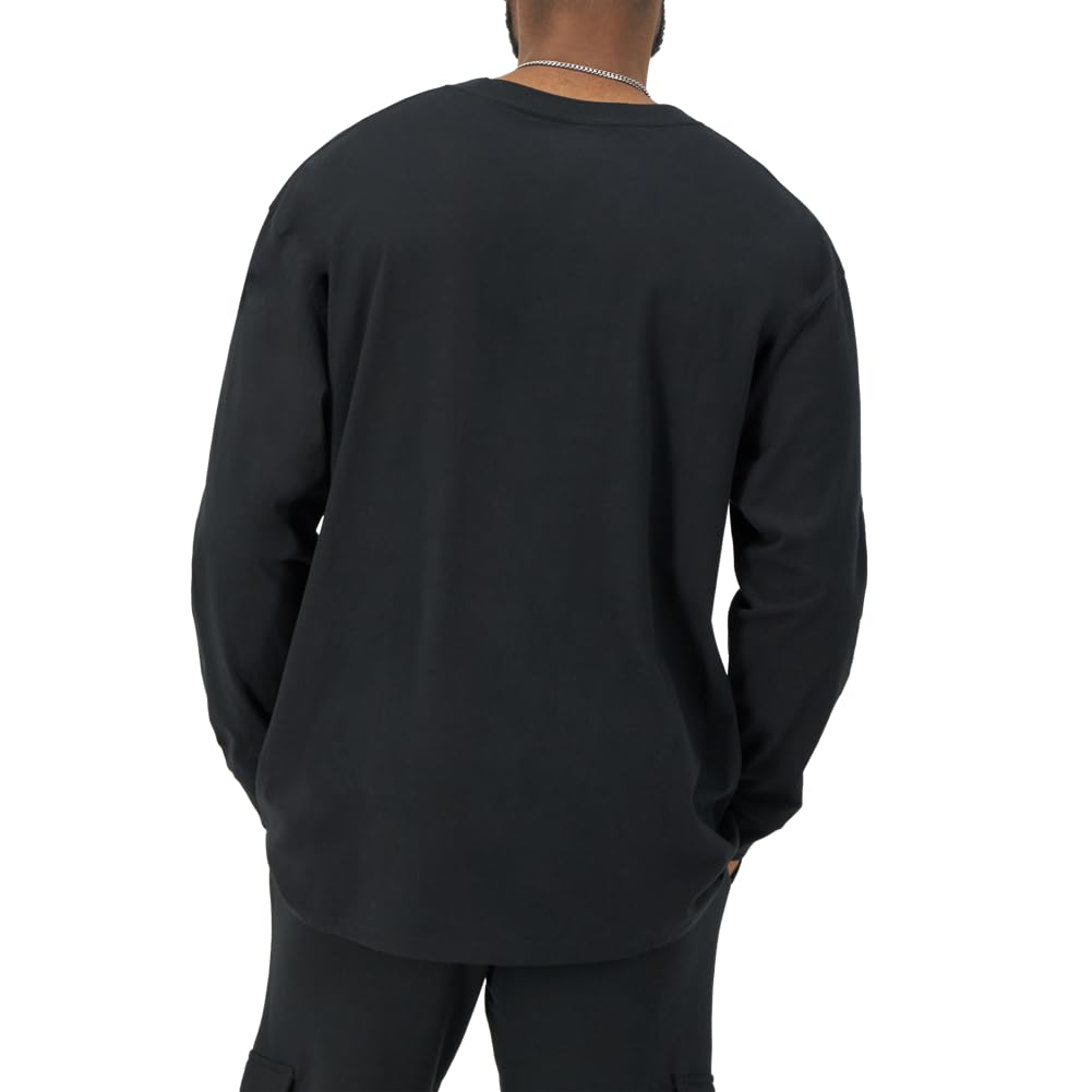 Champion mens Classic Jersey Long-sleeve Tee Shirt, Black, Medium US - Medaid International