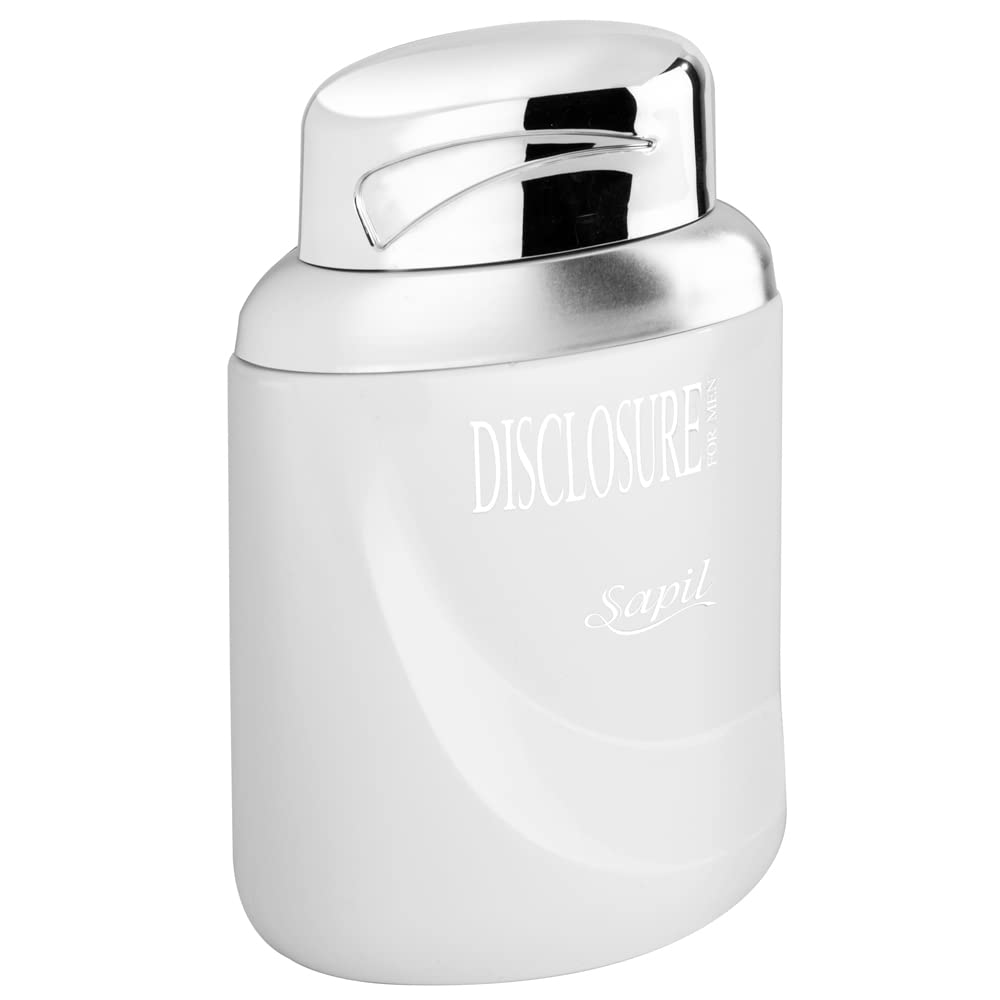 Sapil Disclosure White Perfume for Men - Long-Lasting Dubai Cologne - Woody Aromatic EDT Spray - 3.4 Oz (100 ml) - Ideal Men's Fragrance for Daily Wear - Medaid International