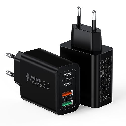 Anykon - 40W USB C Charger with Dual Ports, Fast Charging for iPhone & Samsung