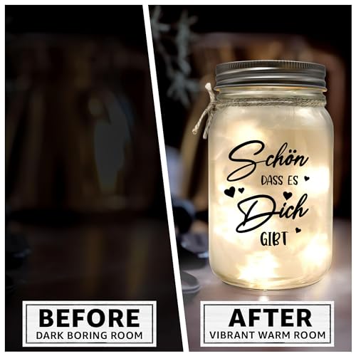 Charfia - LED Bottle Light Gift for Women with Heartfelt Saying, Perfect for Christmas & Birthdays