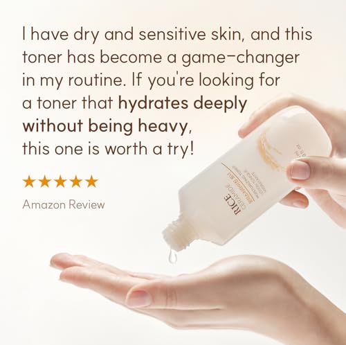 The Face Shop Rice Ceramide Moisturizing Toner - Rice Extract Rice Toner for Face - Strengthens Skin Barrier - Hydrating Targets Dryness - Lightweight Face Moisturizer - Glow Essence Korean Skin Care - Medaid International