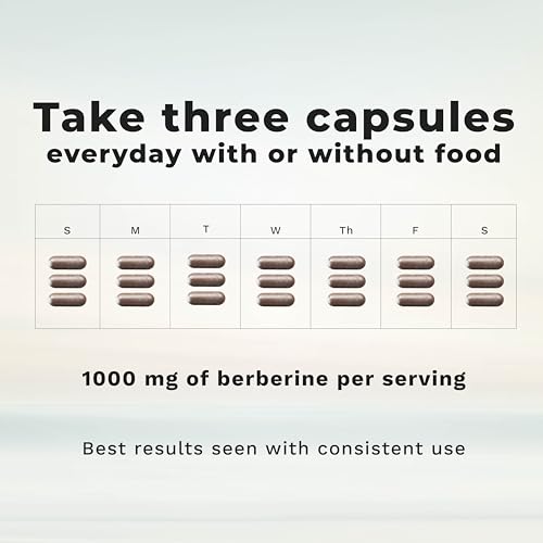 LifeSeasons Berberine - Support for Digestion, Heart & Immune Health - Balances Sugar and Lipid Levels in Blood - 1000 mg per Serving - 90 Capsules - Medaid International