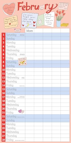 Mom's Family Wall Calendar 2024-2025: 17-Month Calendar August 2024-December 2025 - with stickers! - Medaid International