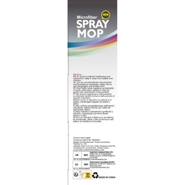 PAPCLEAN Spray Mops for Floor Cleaning Microfiber Mop Hardwood Floors Wet Dust Flat Cleaner with 4 Washable Pads 440 Ml Refillable Bottle Wood Tile Laminate Vinyl Kitchen, Gray - Medaid International