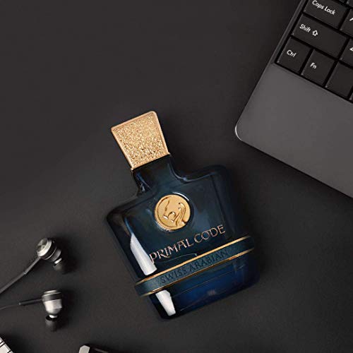 Swiss Arabian Primal Code - Luxury Products From Dubai - Long Lasting, Addictive Personal EDP Spray Fragrance - Seductive Signature Aroma - 3.4 Oz - Medaid International