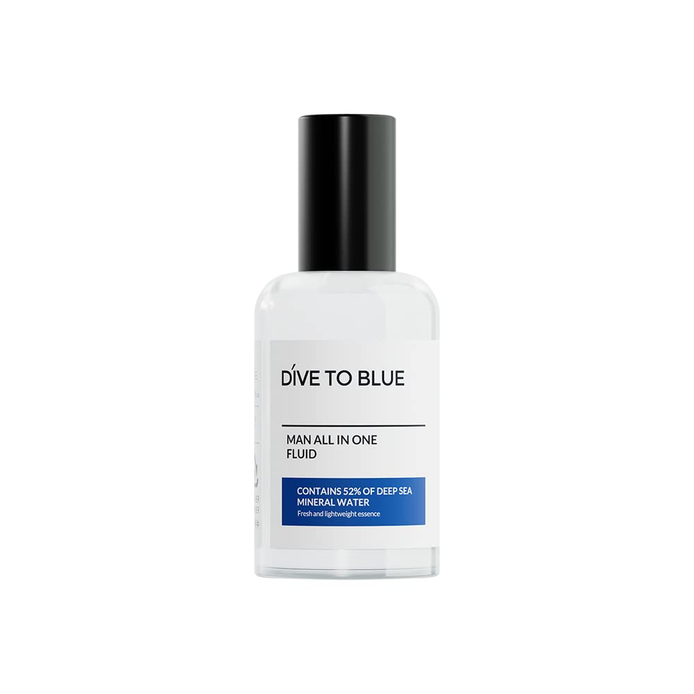 Lon.G Dive to Blue Aqua All-in-one face moisturizer Lotion for Men, Unisex, All Skin Types, Lightweight, Non-Sticky, After Shaving, Alcohol-Free, Hydrating Ceramide, Korean Skincare, 80ml 2.7 Fl oz - Medaid International