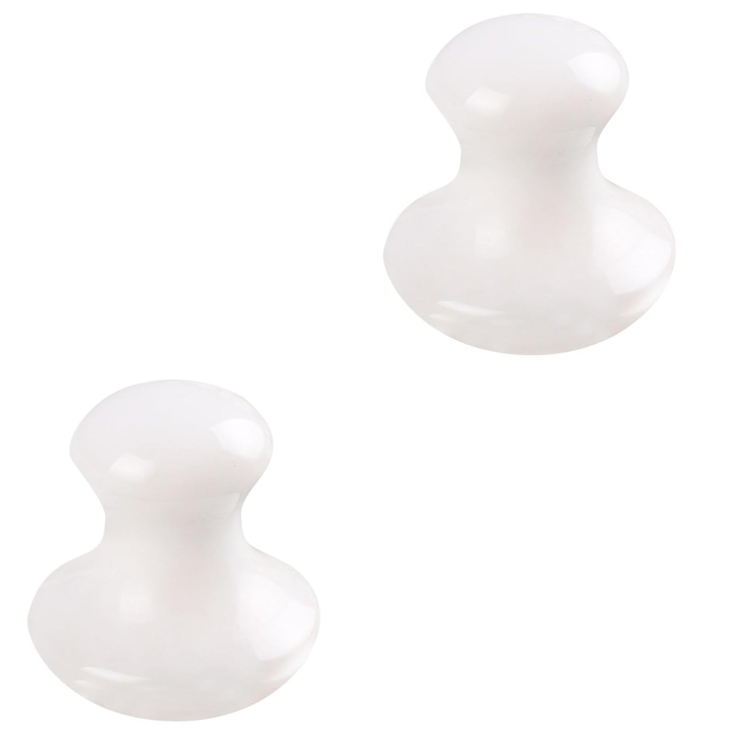 Uonlytech 2Pcs Gua Sha Facial Tools, White Jade Quartz Massage Gua Sha Rollers Stones Scraping Massage Tool for Women Home Spa - Medaid International
