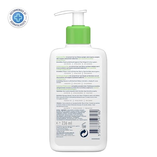 CeraVe Hydrating Cleanser | 236ml/8oz | Daily Face & Body Wash for Normal to Dry Skin - Medaid International