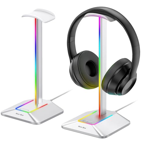 New Bee - RGB Gaming Headset Stand with Wireless Charging & 7 Lighting Effects