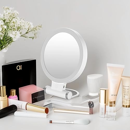 Facegra - Foldable Travel Makeup Mirror with 10X Magnification & Reinforcement