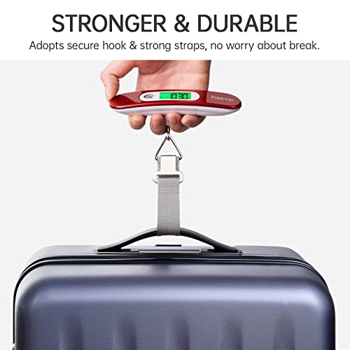 Freetoo - Portable Digital Luggage Scale with Tare Function, 110 lb Capacity