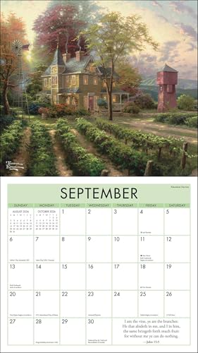 Thomas Kinkade Studios 2026 Deluxe Wall Calendar with Scripture - Medaid International