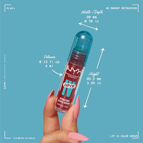 NYX PROFESSIONAL MAKEUP Lip IV Hydrating Glossy Lip Stain with 12HR Hydration - Bubblegum Burst (Pink) - Medaid International