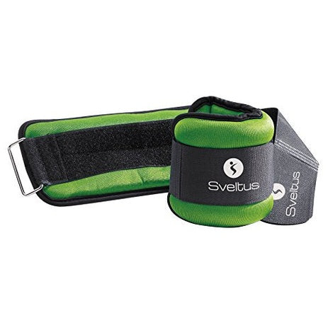 Sveltus - 1kg Weighted Bracelets in Green, Lycra with Velcro Closure
