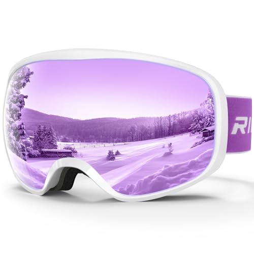 Rioroo - Ski Goggles for Glasses Wearers, Double Lens, Anti-Fog, UV Protection