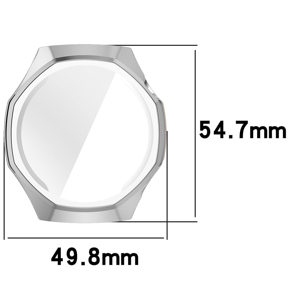 KASTWAVE for Huawei Watch GT6 Pro 46MM Watch Case, 2Pcs High Transparency All-Round Protective Case with Screen Protector, HD Tempered Glass Watch Case Cover Compatible with HUAWEI GT6 Pro Accessories