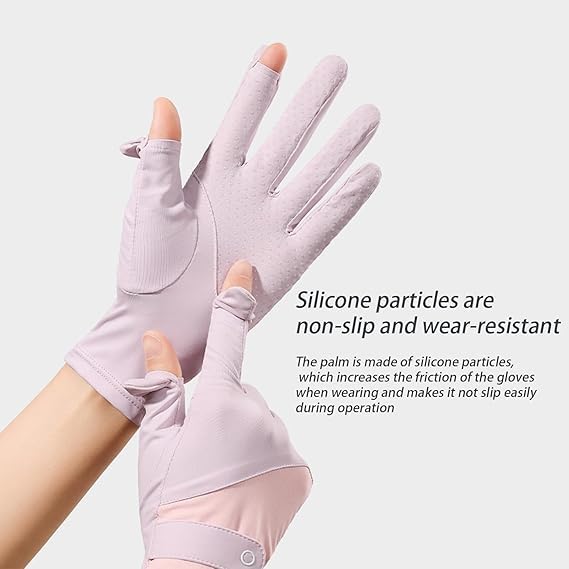 KASTWAVE Women's UPF 50+ Driving Gloves - Full Finger, Touchscreen & Non-Slip, Sun/UV Protection, Cooling Breathable for Steering Wheel, Riding, Hiking & Summer Outdoors