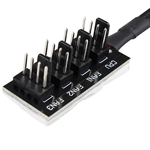 Generic - 2 Pack 4 Pin PWM Fan Hub for CPU & Case Fans, Multi Splitter Adapter
