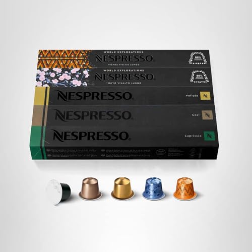 Nespresso Capsules Original Line, Mild Roast Blend Variety Pack, Mild Roast Coffee, 50 Count Coffee Pods