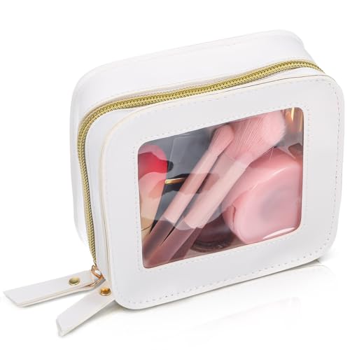 FomiYes - Clear Toiletry Bag, Portable Makeup Organizer, Zipper Closure, Travel-Friendly