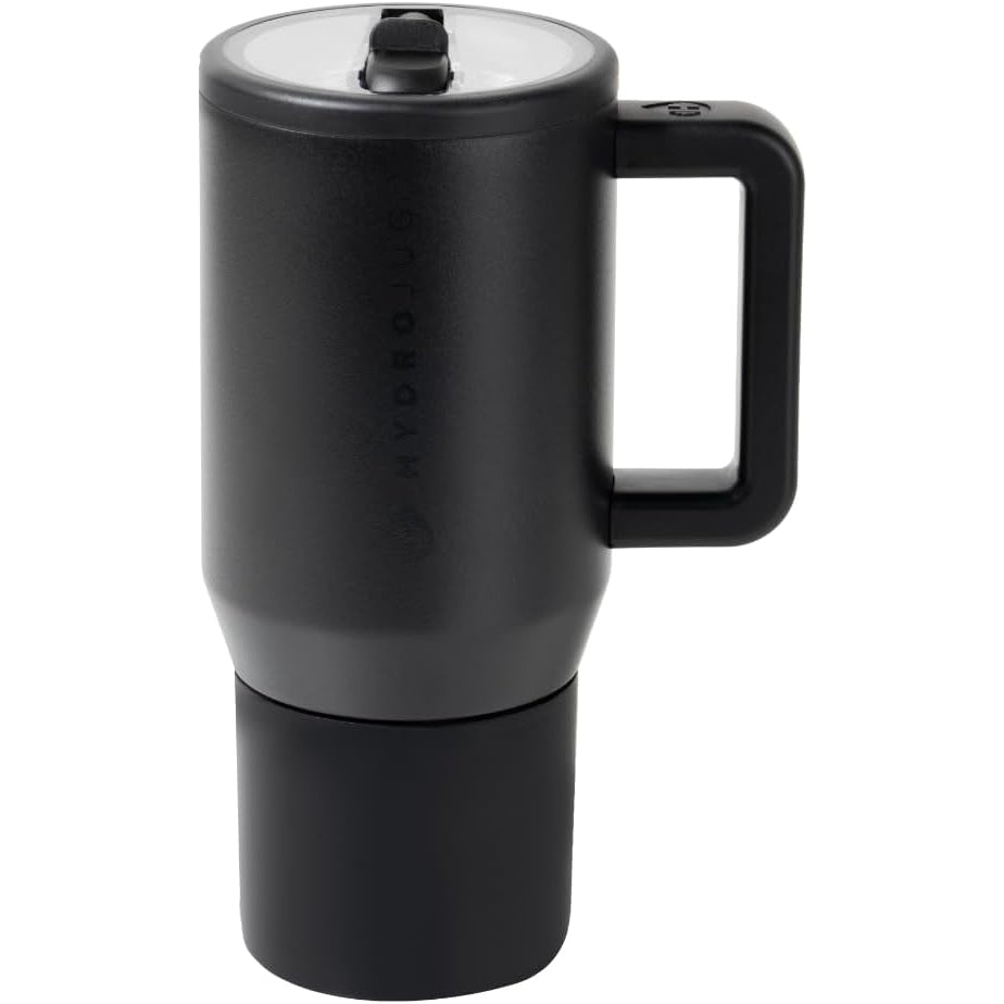 HydroJug Traveler - Modern 40 oz Tumbler with Handle & Simple Flip Straw - Car Cup Holder Friendly, Leak Resistant Water Bottle-Reusable Insulated Stainless Steel & Rubber Base - Gifts for Women & Men - Medaid International