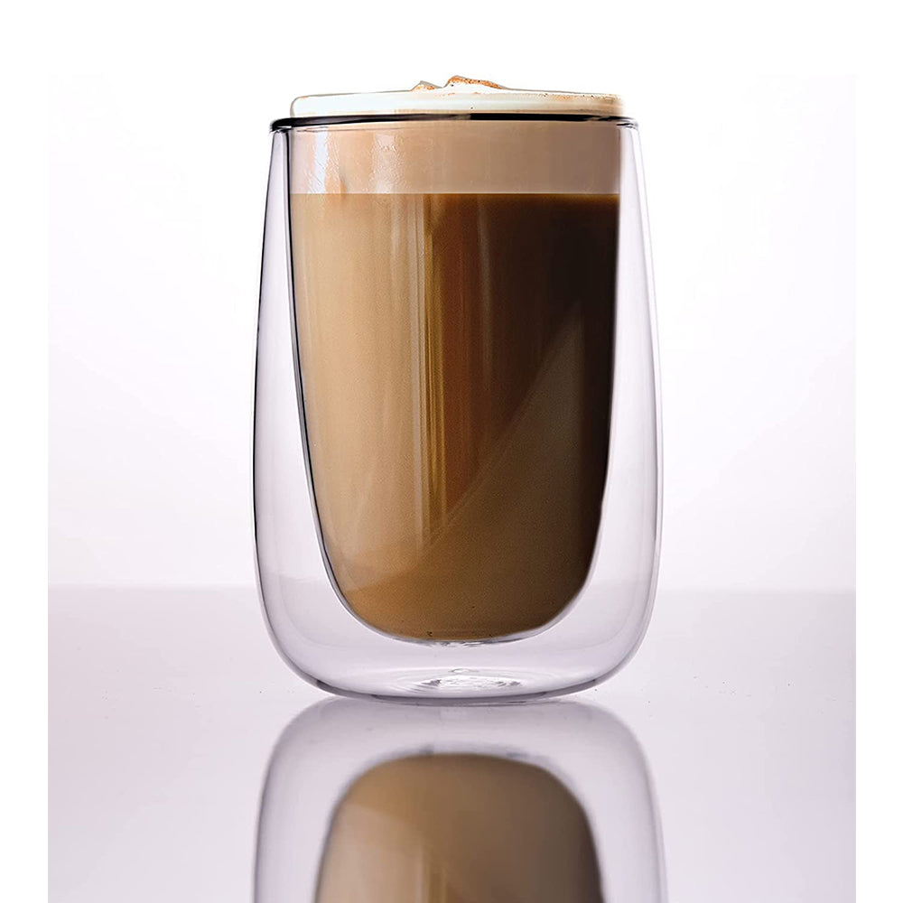 300ml 2-Pcs Danny Home Double Walled Cappuccino Glasses Set