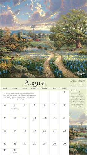 Thomas Kinkade Collector's Scripture Edition 2026 Deluxe Wall Calendar + Print - Medaid International
