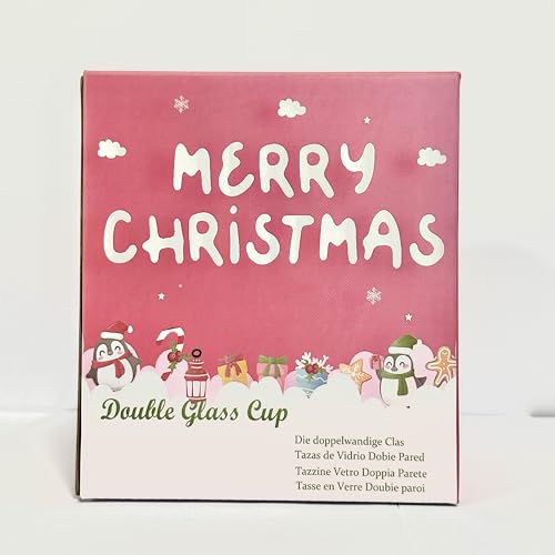 Christmas Gifts For Women Mom Friends Kids Grandma Men Cute Coffee Mugs with Christmas Socks Glass Espresso Tea Cups Kawaii Christmas Stocking Stuffers Decorations Presents Funny White Elephant Gifts - Medaid International