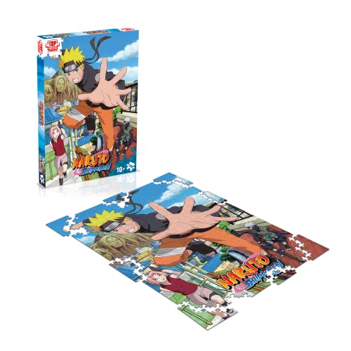 Winning Moves - Naruto Shippuden Konoha Jigsaw Puzzle, 1000 Pieces, High-Quality Artwork, Perfect for Fans